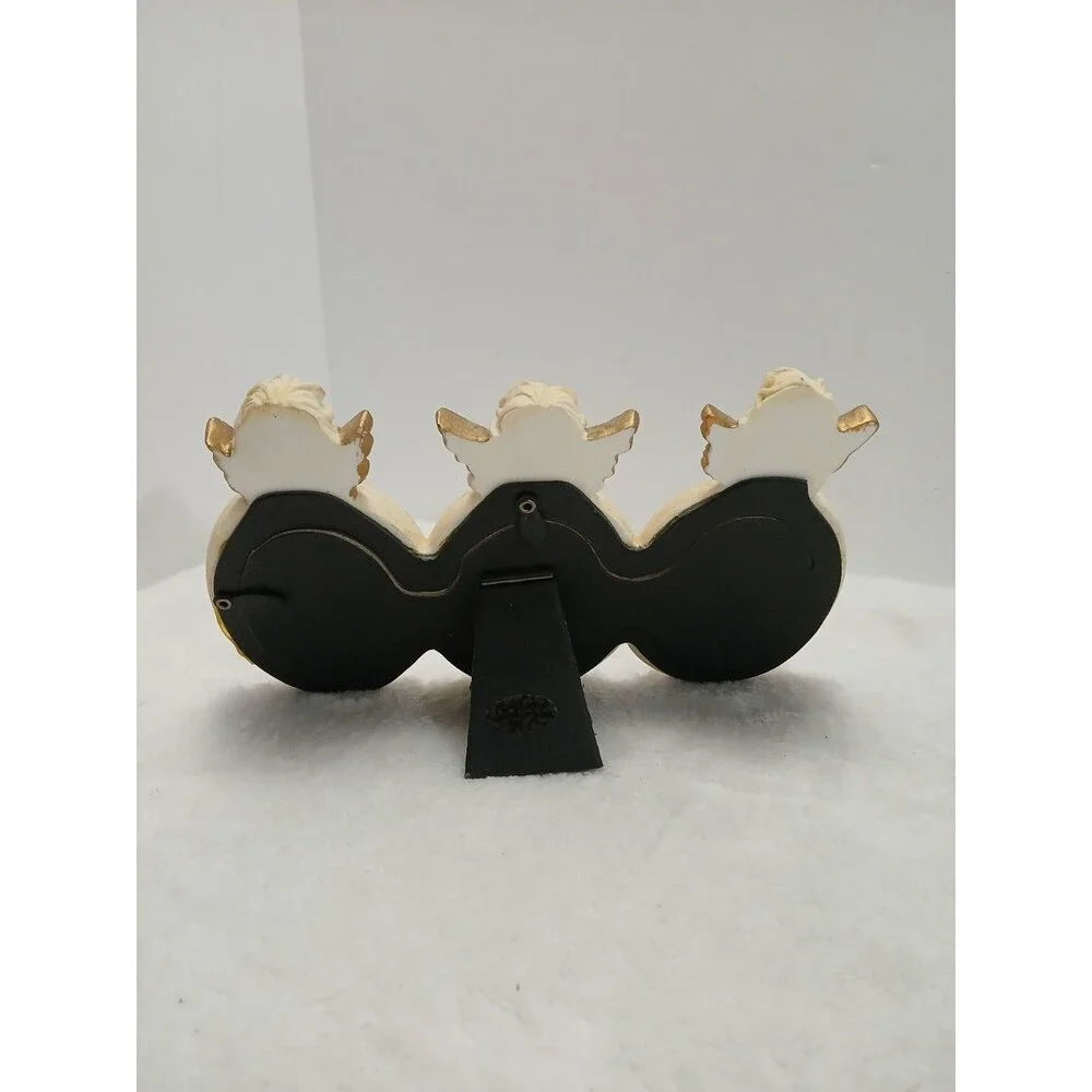​Vintage Prestige Cherub Angel Triple Oval Picture Frame‎ Roses Nursery Decor